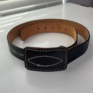 Tony Lama Reptile Print Leather Belt Sz 33